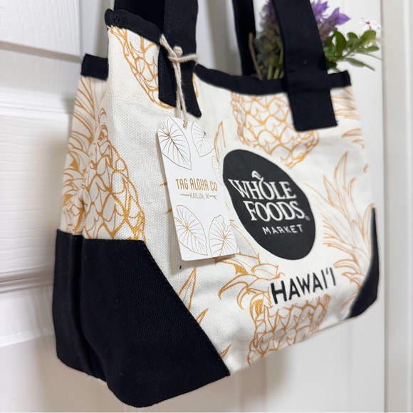 Whole Foods Hawai‘i Tag Aloha Organic Canvas Mini Tote NWT - Picture 3 of 6